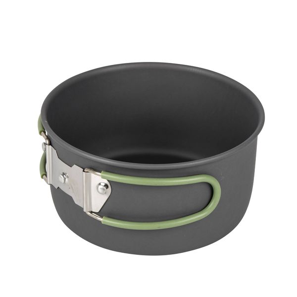 Набір посуду Bo-Camp Explorer 4 Pieces Hard Anodized Grey/Green 2200244 фото