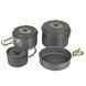 Набір посуду Bo-Camp Explorer 4 Pieces Hard Anodized Grey/Green 2200244 фото 1