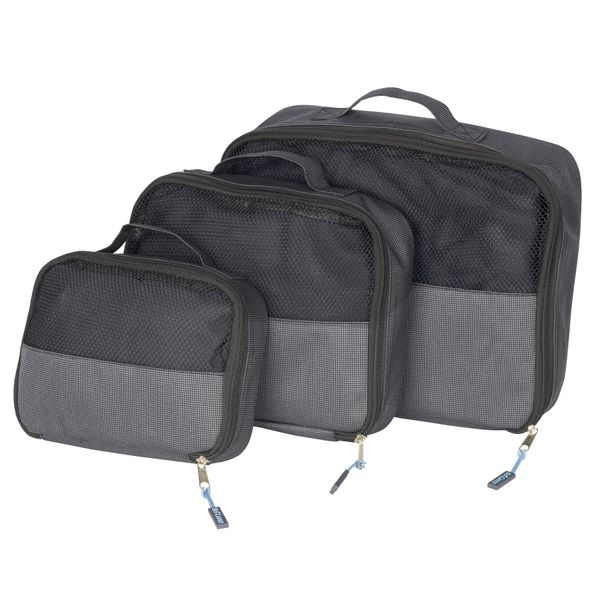 Набір органайзерів дорожніх Bo-Camp Travel Pack Cube 3 pc Anthracite DAS302129 фото