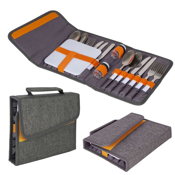 Набір столових приборів Bo-Camp Picnic 16 Pieces 4 Person Grey 7504340 фото