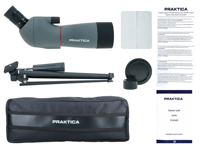 Підзорна труба Praktica Hydan 20-60x60 WA Grey + штатив 71206060 фото