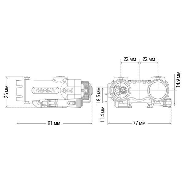 Тактичний блок HOLOSUN LE420-GR Elite Multi-Laser Green & IR / White & IR illuminator (LE420G) 747057 фото