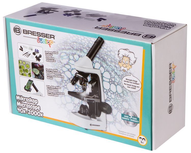 Мікроскоп Bresser Junior 40x-2000x з набором для дослідів та адаптером для смартфона 8855500 фото