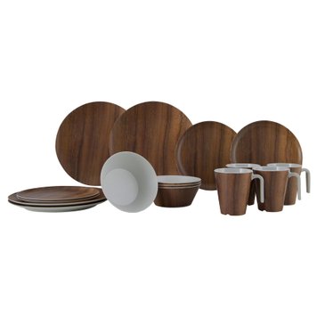 Сервіз столовий Gimex Tableware Nature 16 Pieces 4 Person Wood 6913100 фото