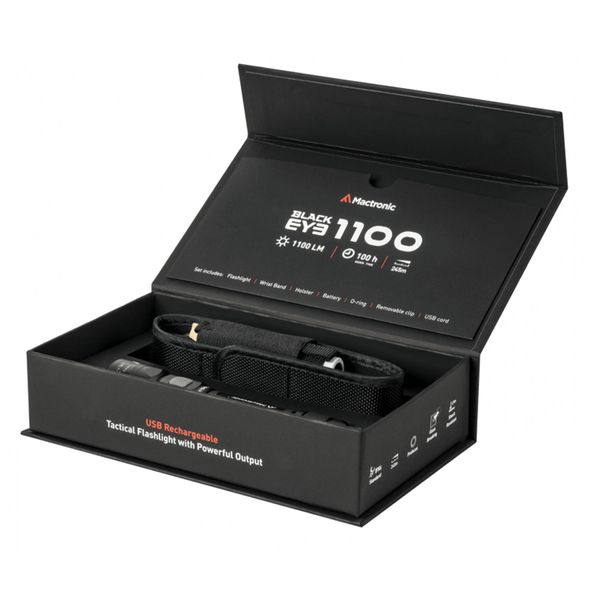 Ліхтар тактичний Mactronic Black Eye 1100 (1100 Lm) USB Rechargeable (THH0043) DAS301498 фото