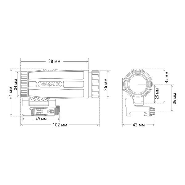 Збільшувач HOLOSUN HM3X 3x magnifier 747035 фото