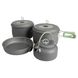 Набір посуду Bo-Camp Explorer XL 4 Pieces Hard Anodized Grey/Green 2200249 фото 1