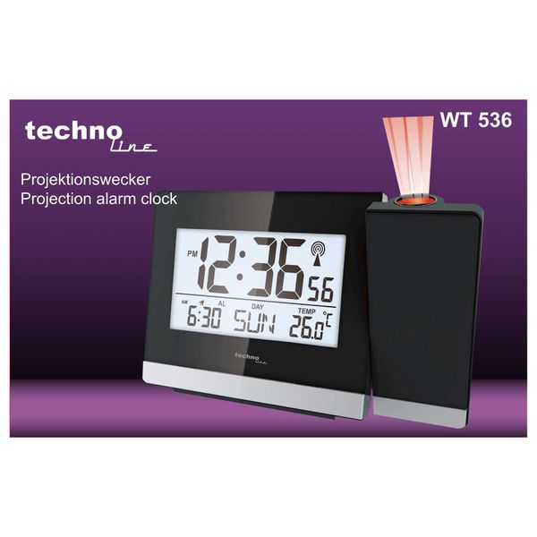 Годинник проекційний Technoline WT536 Black DAS301196 фото