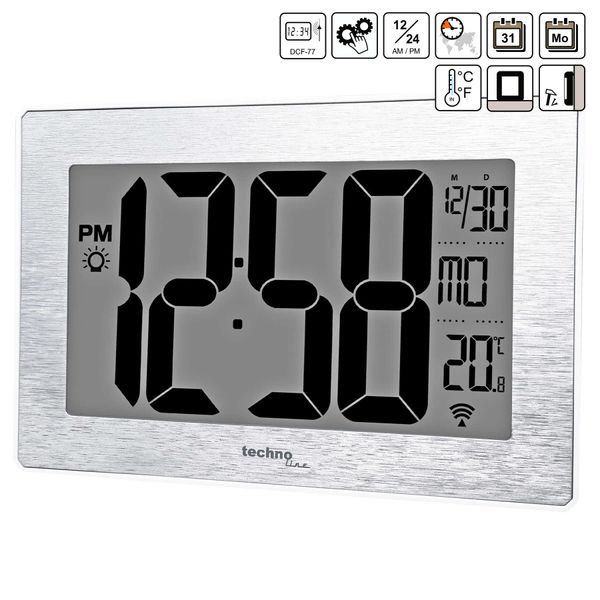 Годинник настінний Technoline WS8019 Silver DAS301306 фото