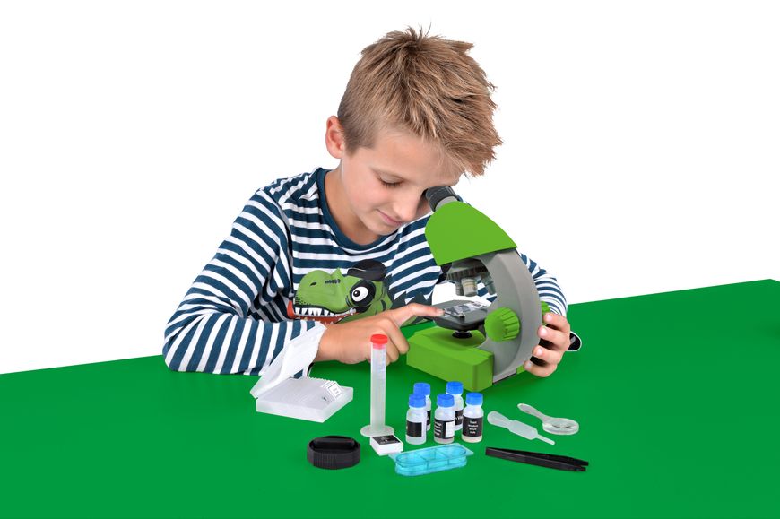 Мікроскоп Bresser Junior 40x-640x Green з набором для дослідів та адаптером для смартфона 8851300B4K000 фото