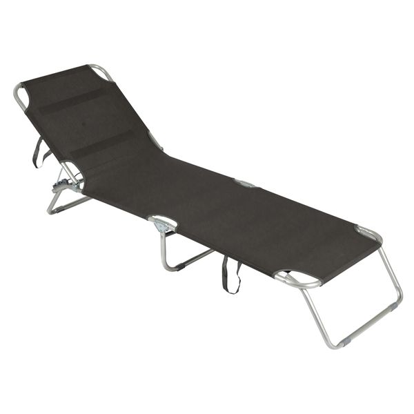 Ліжко розкладне Bo-Camp Sun Lounger 3 Positions Anthracite DAS301466 фото