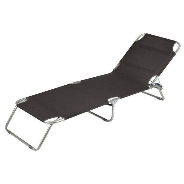 Ліжко розкладне Bo-Camp Sun Lounger 3 Positions Anthracite DAS301466 фото