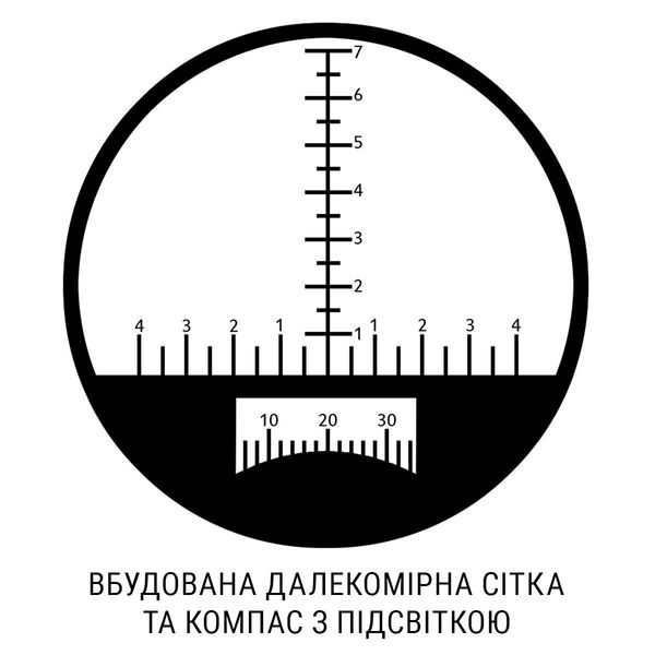 Бінокль SIGETA Admiral 7x50 WP Military floating/compass/reticle 65810 фото