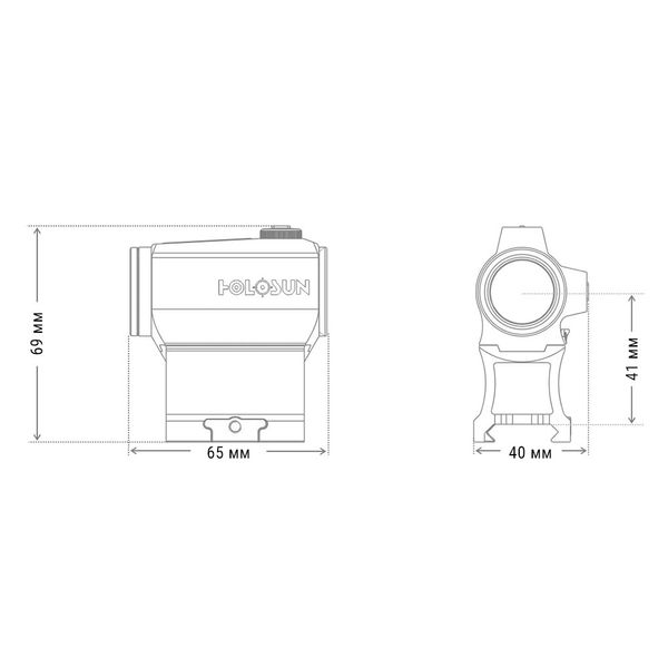 Коліматорний приціл HOLOSUN HS403C 2МОА LED 747030 фото