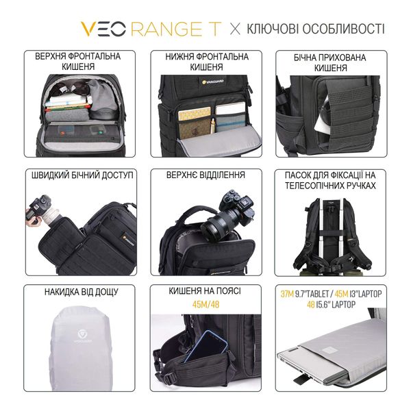 Рюкзак Vanguard VEO Range T 37M Black DAS301770 фото