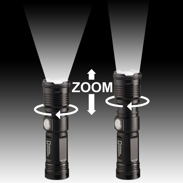 Ліхтар National Geographic ILUMINOS LED Zoom 1000 Lm USB Rechargeable 9082400 фото