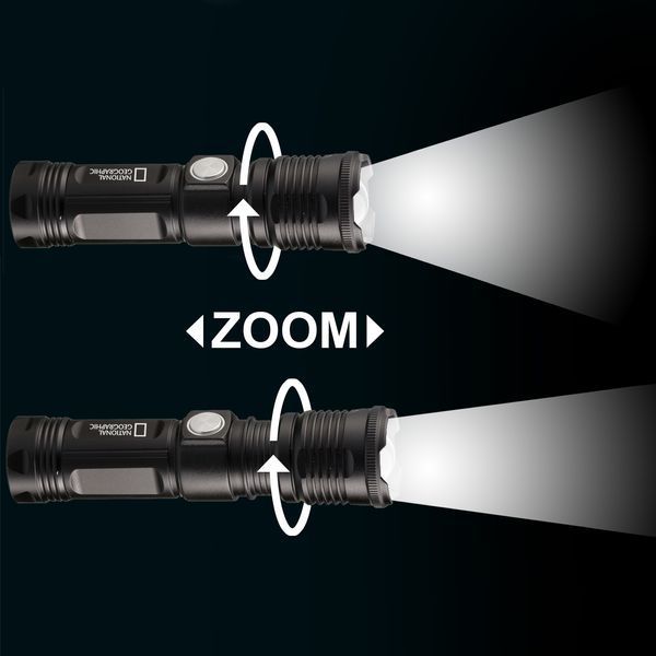 Ліхтар National Geographic ILUMINOS LED Zoom 1000 Lm USB Rechargeable 9082400 фото