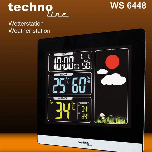 Метеостанція Technoline WS6448 Black DAS301183 фото