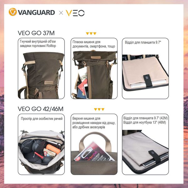 Рюкзак Vanguard VEO GO 42M Black DAS301099 фото