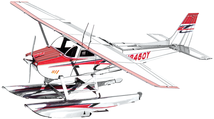 Металевий 3D конструктор Metal Earth "Cessna 182 Floatplane" | Гідроплан Цессна 182 MMS111 фото